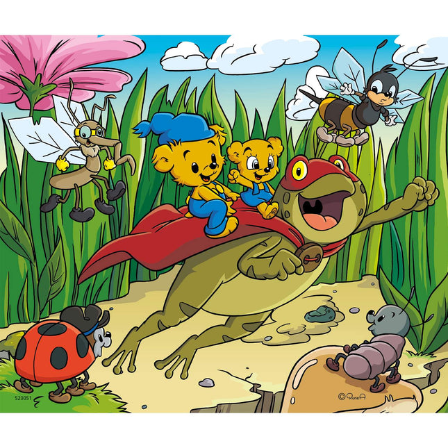 Ash puzzle in wood 30 pieces Bamse and the world's smallest adventure