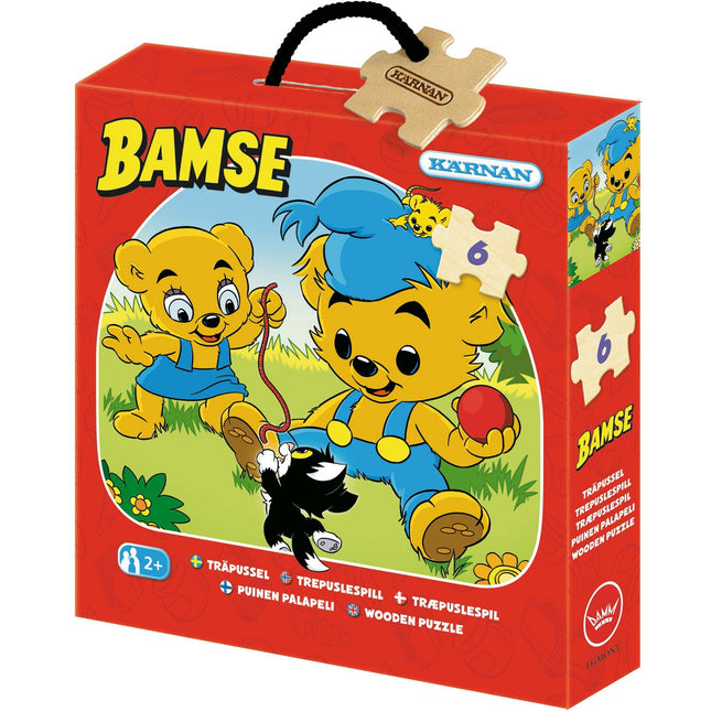 Ash puzzle wooden teddy bear 6 piece