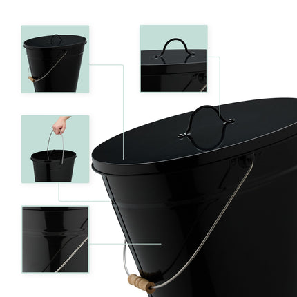 Ashtray with lid 12 litres