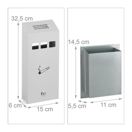 Ashtray with white wall
