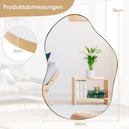 Asymmetrical Wall Mirror, 78 x 56.5 cm, HD Reflection