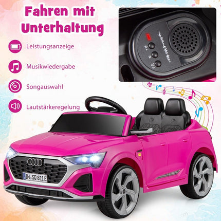 Audi SQ8 Kids Electric Car, 12V, Remote Control, Pink