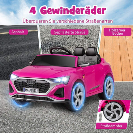 Audi SQ8 Kids Electric Car, 12V, Remote Control, Pink