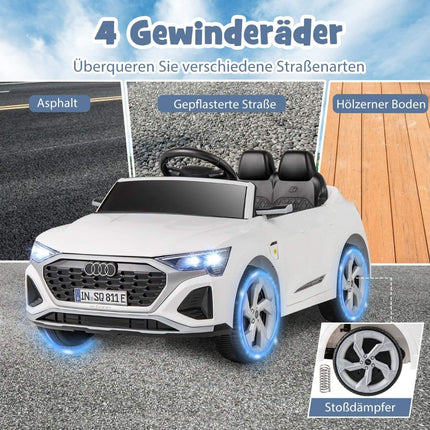 Audi SQ8 Kids Electric Car, 12V, Remote Control, White