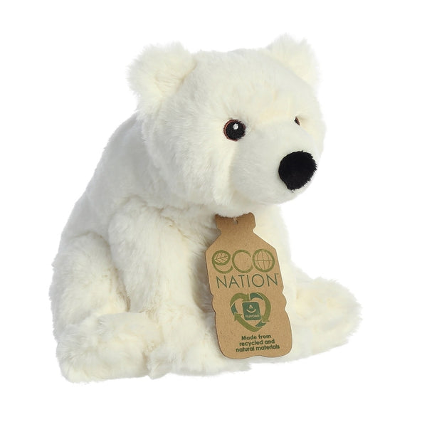 Aurora Eco Nation Plush Polar Bear, 24 Cm