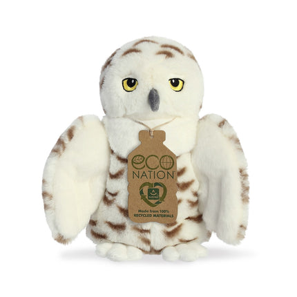 Aurora Eco Nation Plush Snowy Owl, 20 Cm