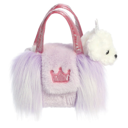 Aurora Fancy Pals Soft Toy - Dog In A Bag, 20 Cm