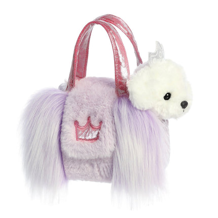 Aurora Fancy Pals Soft Toy - Dog In A Bag, 20 Cm