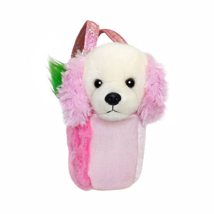 Aurora Fancy Pals Soft Toy - Strawberry Poodle In A Bag, 20 Cm