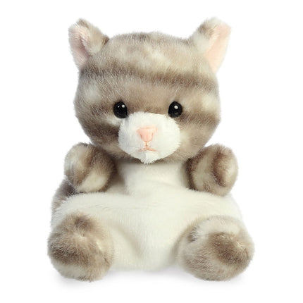 Aurora Palm Pals Soft Toy Grey Tabby Cat, 11 Cm