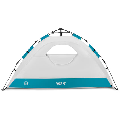 Automatic Beach Tent With UV Protection, 2-Entrance, Gray