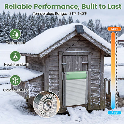 Automatic Chicken Coop Door with Remote & Solar Power