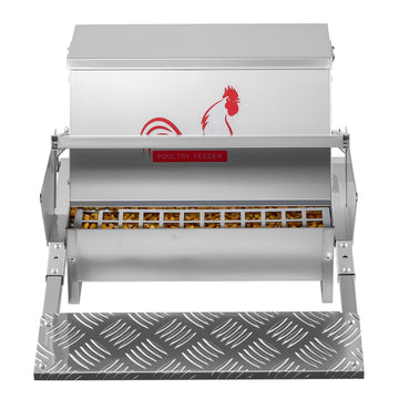 Automatic Chicken Feeder, 25 lb Treadle, Lockable Lid