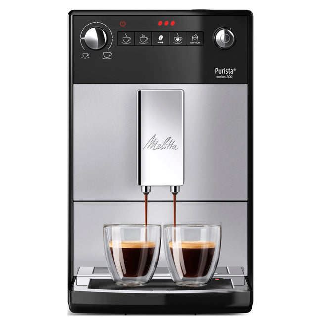 Automatic Coffee Machine, Silver, Quiet Grinder, Adjustable Strength