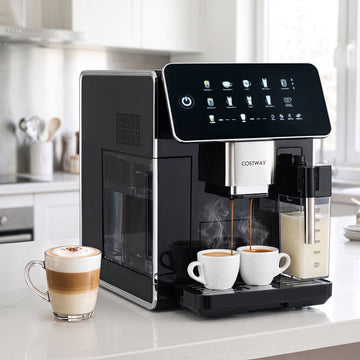 Automatic Coffee Machine with Grinder & Milk Frother