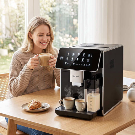 Automatic Coffee Machine with Grinder & Milk Frother