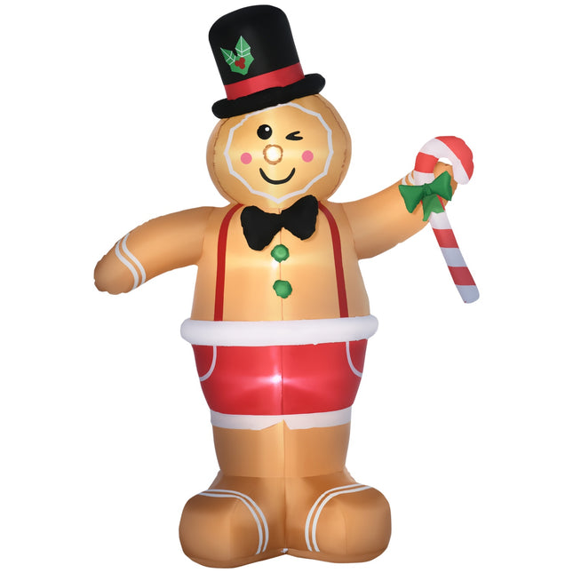 Inflatable Gingerbread Man 2.38M with LED lights, waterproof
