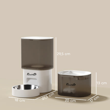 Automatic Pet Feeder & 2.5L Water Dispenser for Cats/Dogs