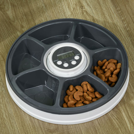 Automatic pet feeder, programmable, timer for 6 meals