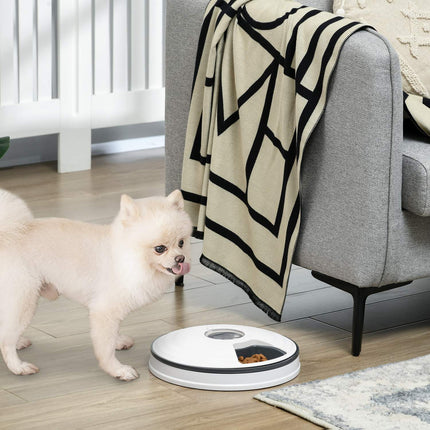 Automatic pet feeder, programmable, timer for 6 meals