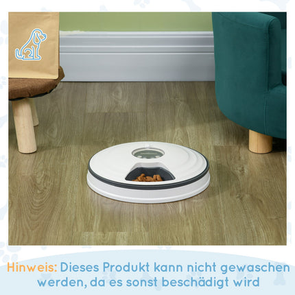 Automatic pet feeder, programmable, timer for 6 meals