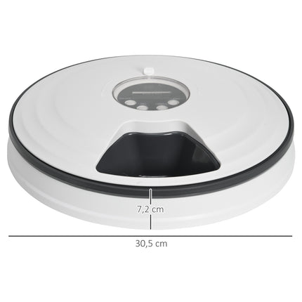 Automatic pet feeder, programmable, timer for 6 meals
