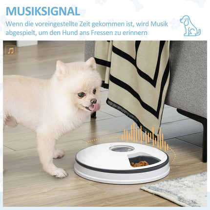 Automatic pet feeder, programmable, timer for 6 meals