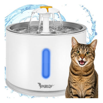 Automatic Pet Water Fountain, 2.4L with LED Filter