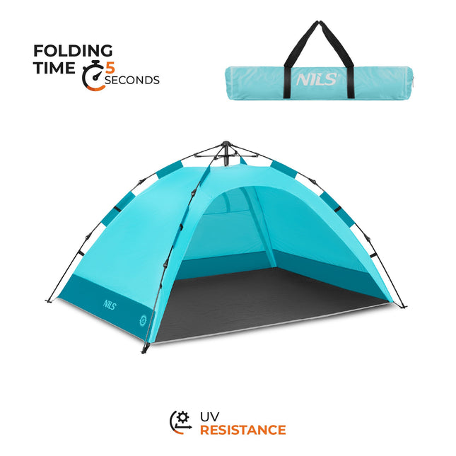 Automatic Pop-Up Beach Tent, UV Protection, 2-Door