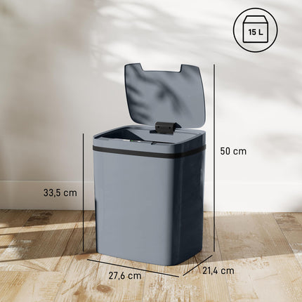 Automatic Sensor Trash Can, 15L, Touchless & Manual Modes