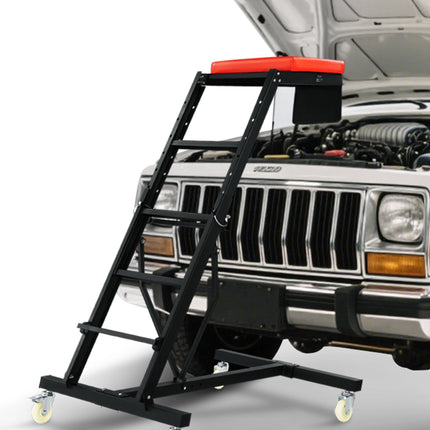 Automotive Topside Creeper, 45.7–66.3 in, 400 lb