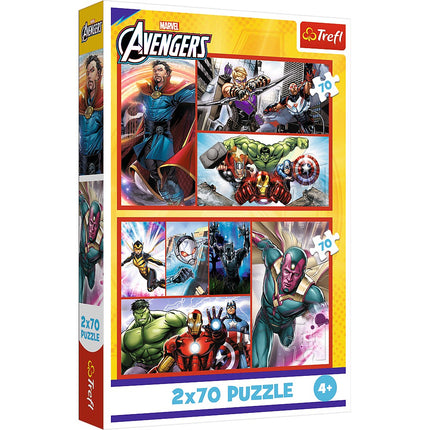 Avengers Puzzle Set, 2 x 70 Pieces for Kids and Adults