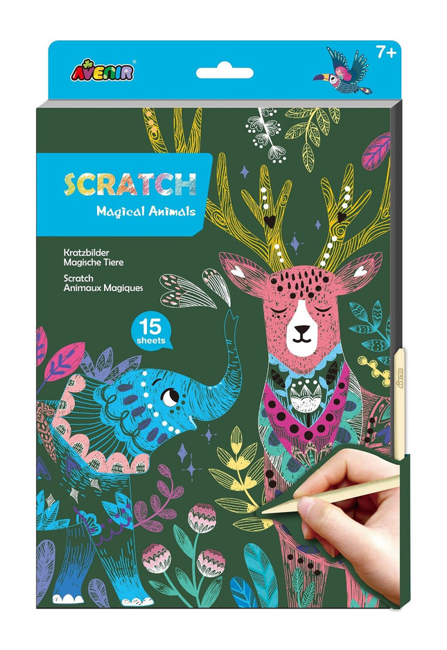 Avenir A4 Scratch Book Magical Animals