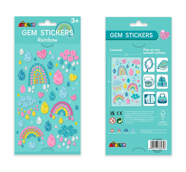 Avenir Gem Stickers Rainbow