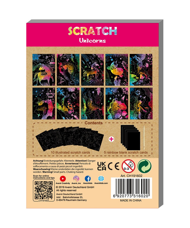 Avenir Mini Scratch Book Unicorns