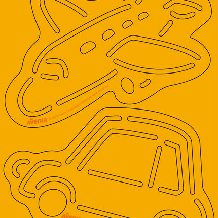 Avenir Scratch Set With Stencil: Transportation