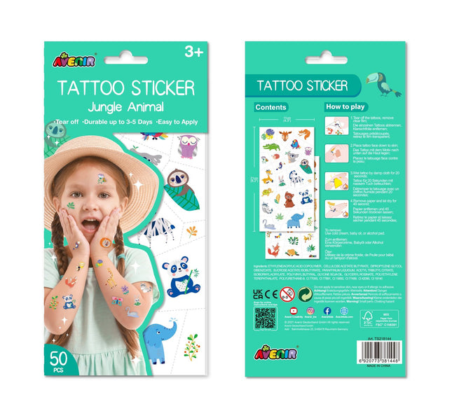 Avenir Tattoo Sticker Jungle Animal