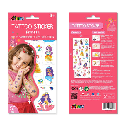Avenir Tattoo Sticker Princess