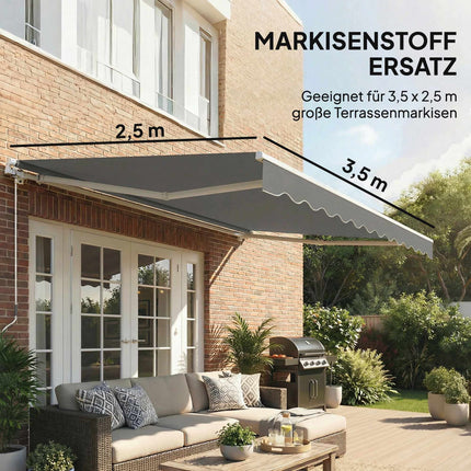 Awning Fabric Replacement, 3.37x2.5m, UPF 50+, Waterproof