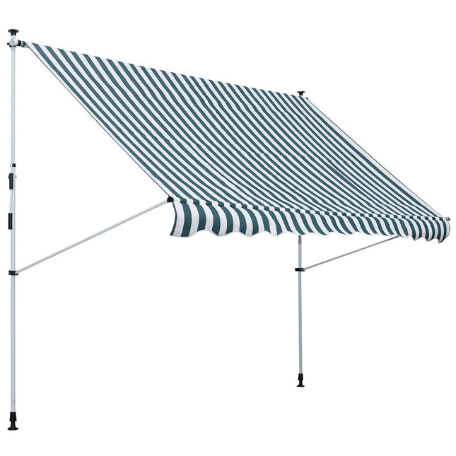 Adjustable folding awning, aluminum sun protection, 300x150 cm