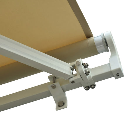 Cream white folding arm awning - Sun protection, 2.95x2.5M