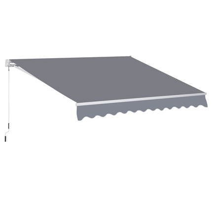 Retractable Gray Balcony Awning, UV sun protection, 2.95x2.5m