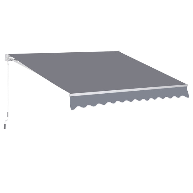 Retractable Gray Balcony Awning, UV sun protection, 2.95x2.5m