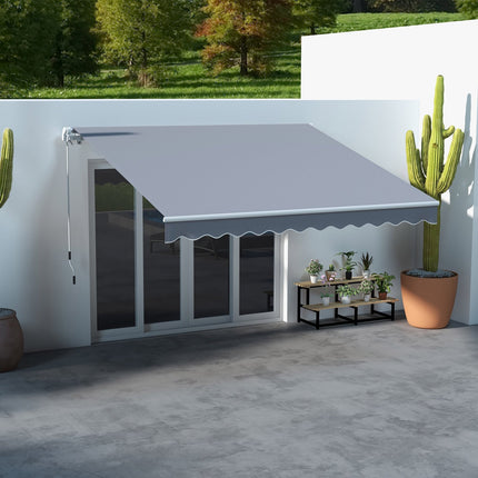 Retractable Gray Balcony Awning, UV sun protection, 2.95x2.5m