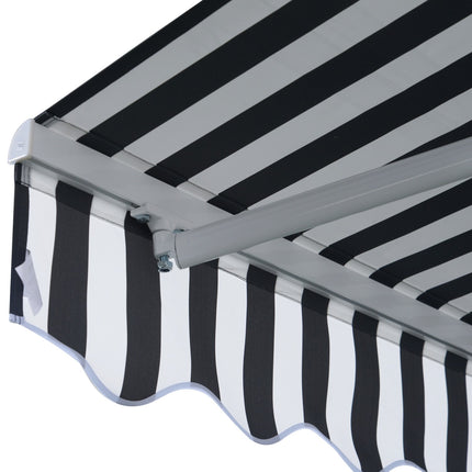 Folding awning, sun protection, grey/white, 3.5 x 2.5 M