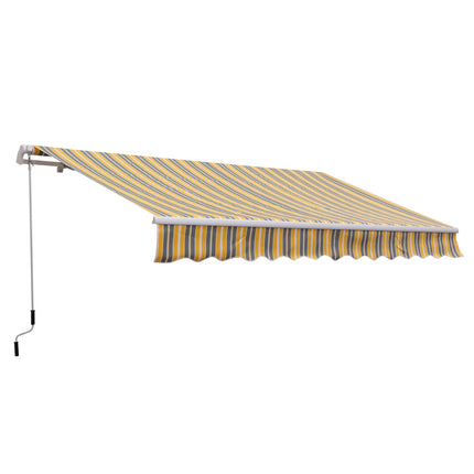 Retractable sun tent, 3.5X2.5M, yellow/grey, UV protection