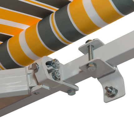 Retractable sun tent, 3.5X2.5M, yellow/grey, UV protection