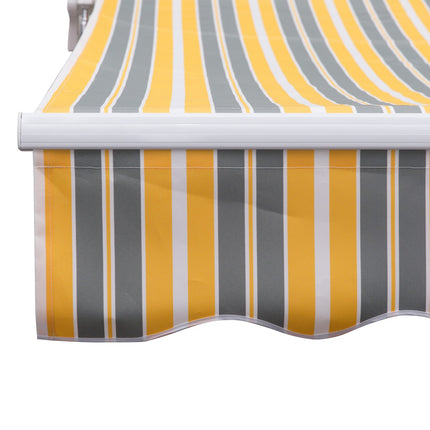 Retractable sun tent, 3.5X2.5M, yellow/grey, UV protection