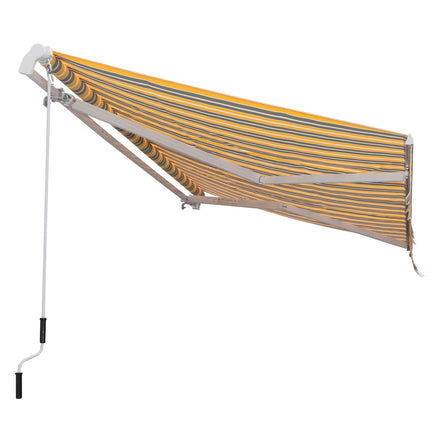 Retractable sun tent, 3.5X2.5M, yellow/grey, UV protection