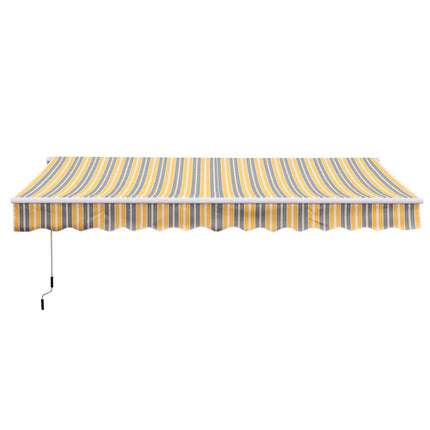 Retractable sun tent, 3.5X2.5M, yellow/grey, UV protection